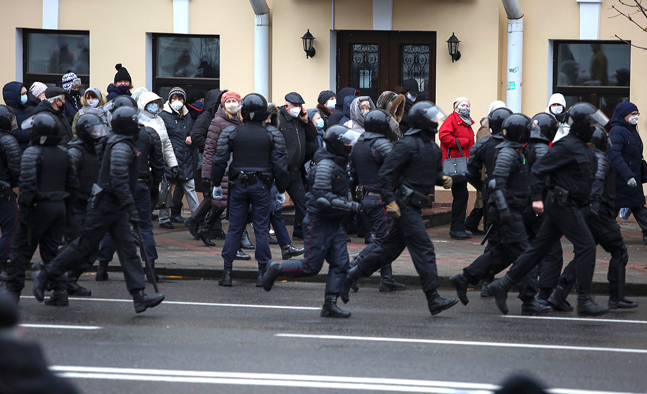 Belarusian law enforcement officers