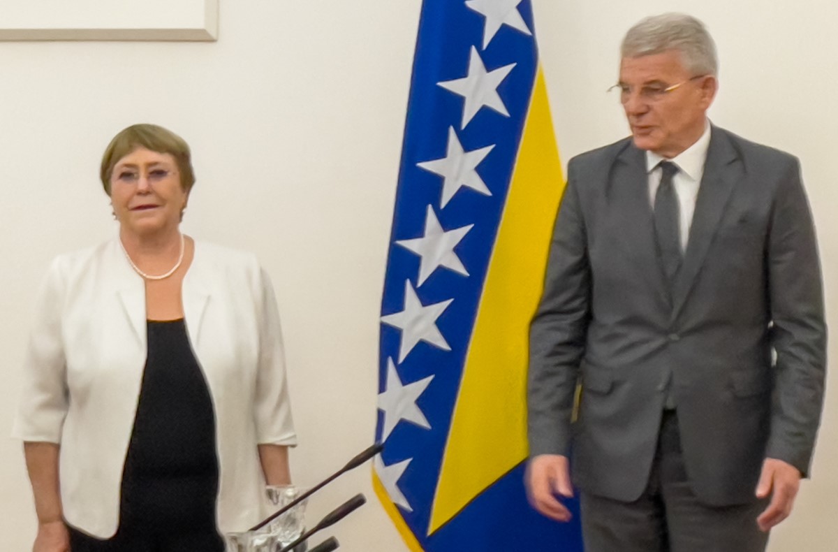 High Commissionner Michelle Bachelet meets with Šefik Džaferović, Chairperson of the Presidency of  Bosnia and Herzegovina, at the Presidency 