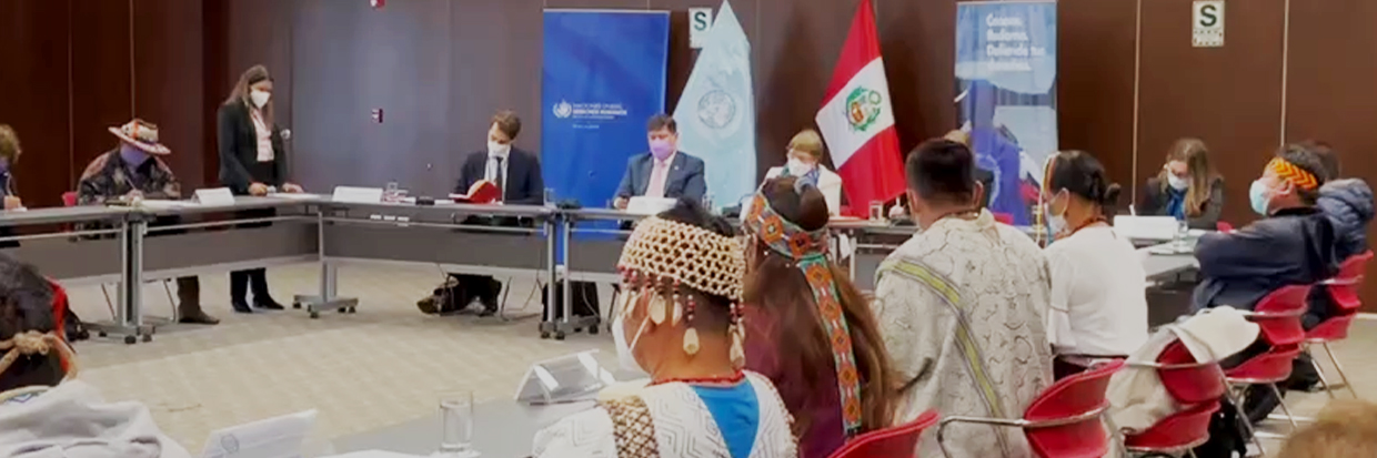 UN Human Rights chief Michelle Bachelet meeting with indigenous representatives during her 3-day official visit to Peru. © OHCHR 18/07/2022 