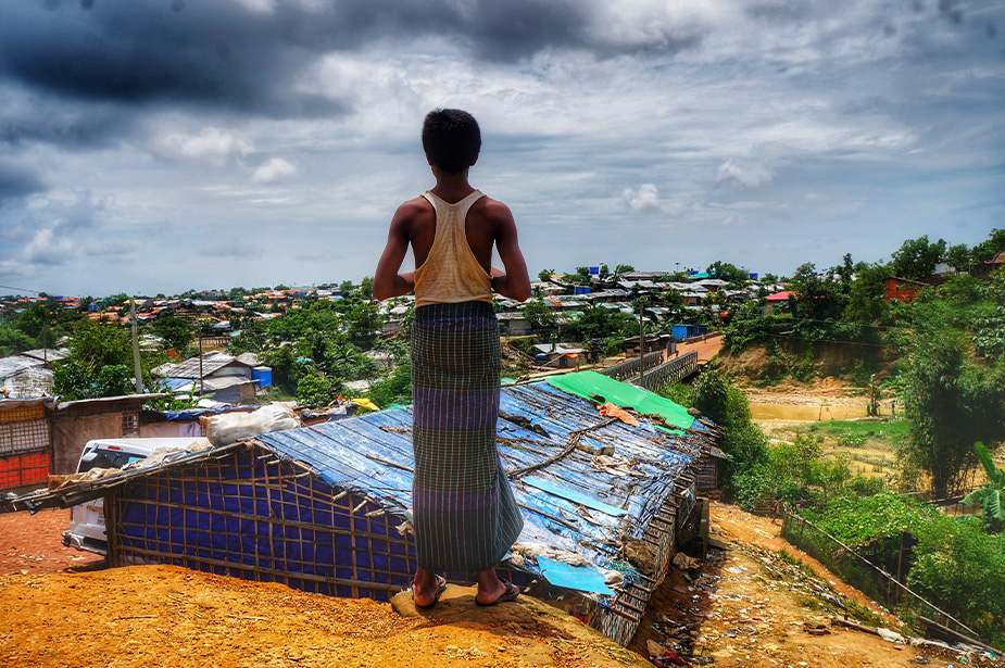 “Rohingya youth being hopeless” in the Kutupalong refugee camp, Camp-3, Bangladesh, June 2021 by Abdullah.© Abdullah