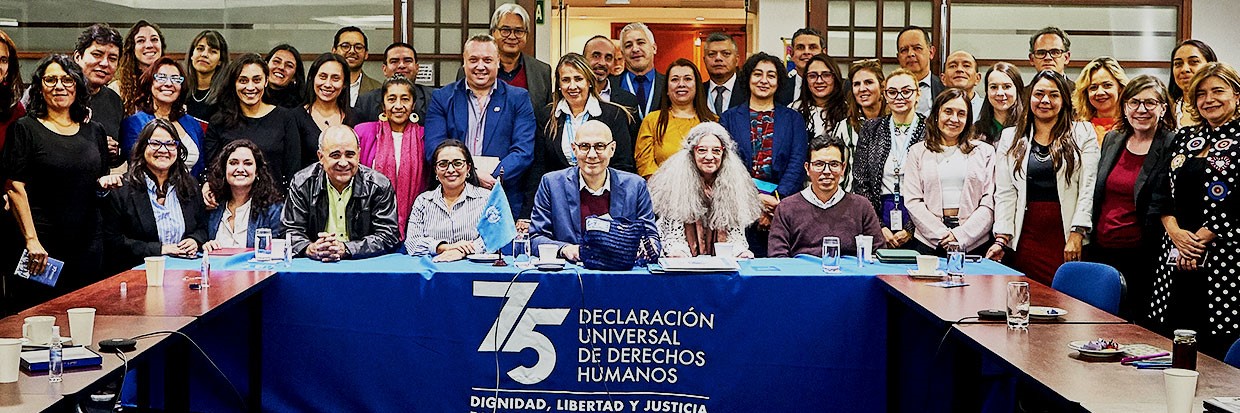 El Alto Comisionado de las Naciones Unidas Volker Türk en Bogotá, Colombia, en el evento UDHR75 © ACNUDH. 