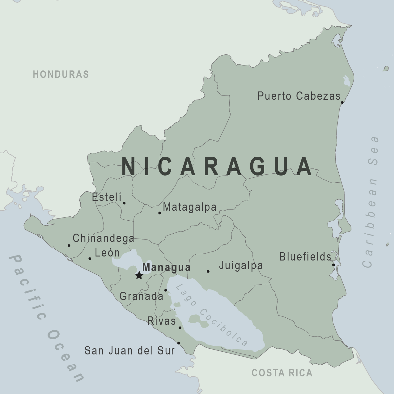 Nicaragua map