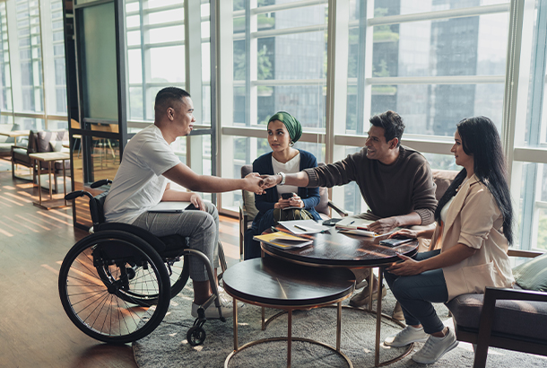 People with disabilities face barriers that restrict them from participating in society on an equal basis. © Getty Images