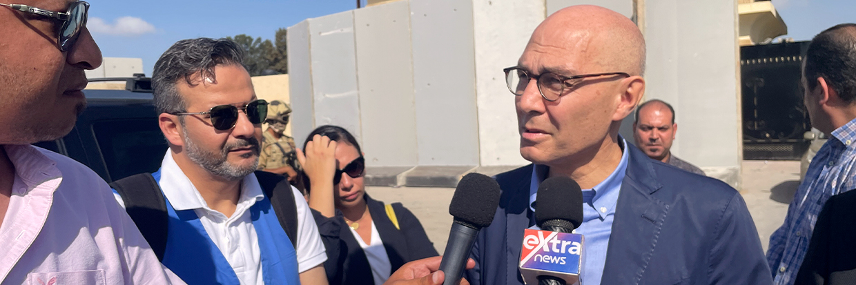 Alto Comisionado tras su visita a Rafah, Egipto. Ⓒ ACNUDH de las Naciones Unidas para los Derechos Humanos Volker Türk 