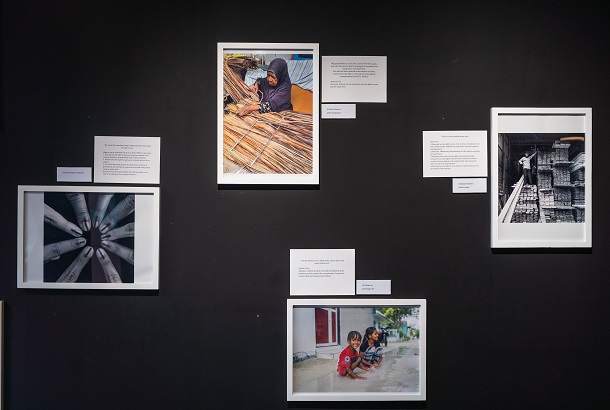 Photos displayed during the exhibition