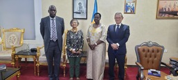 Members of the Commission with Ms.  Jemma Nunu Kumba, Hon. Speaker of the Transitional Legislative Assembly, South Sudan