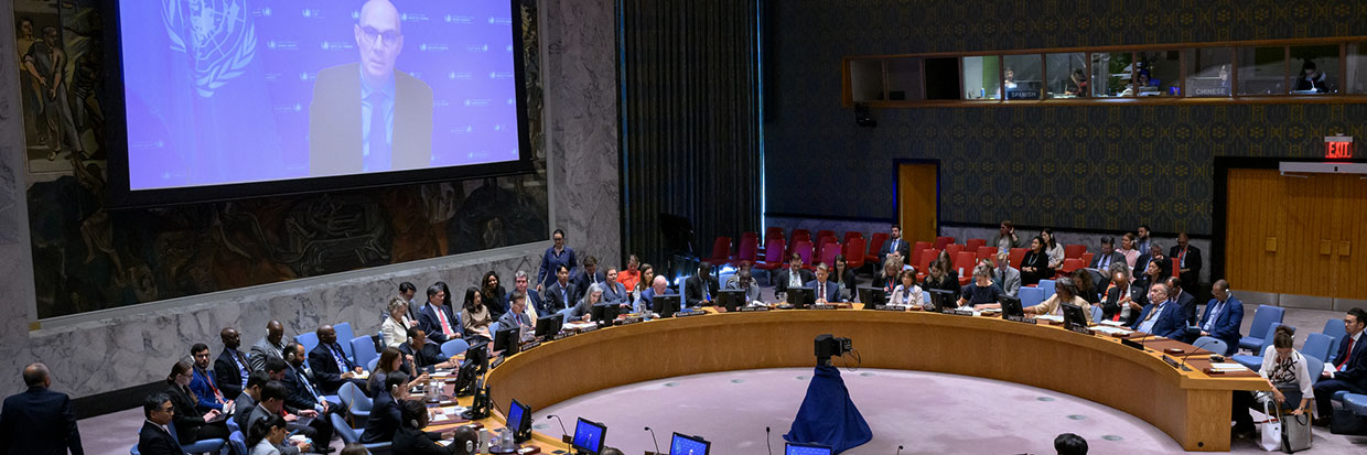 Reunión del Consejo de Seguridad: Volker Türk, HC de la ONU, se dirige al Consejo de Seguridad en Nueva York para hablar de la situación en la RPDC © Foto ONU/Loey Felipe