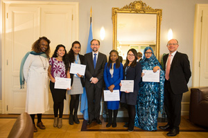 Reunión del Alto Comisionado para los Derechos Humanos con los becarios de los PMA/PEID de 2017, 20 de noviembre de 2017, Palais Wilson, © ACNUDH/Pierre Albouy