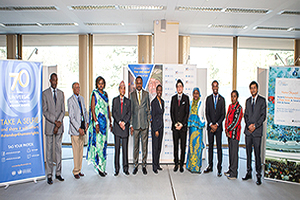 Delegados beneficiarios de los PMA/SIDS en el CDH37 20 de marzo de 2018, Palacio de las Naciones  © OHCHR/Pierre Albouy