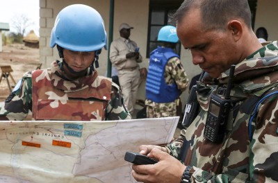 Members of the Indian Military contingent prepare to depart for their mission site for a patrol in Abyei town, South Sudan © Credit – UN Photo/Stuart Price