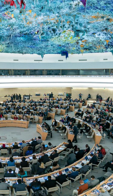 UN Building conference room. 