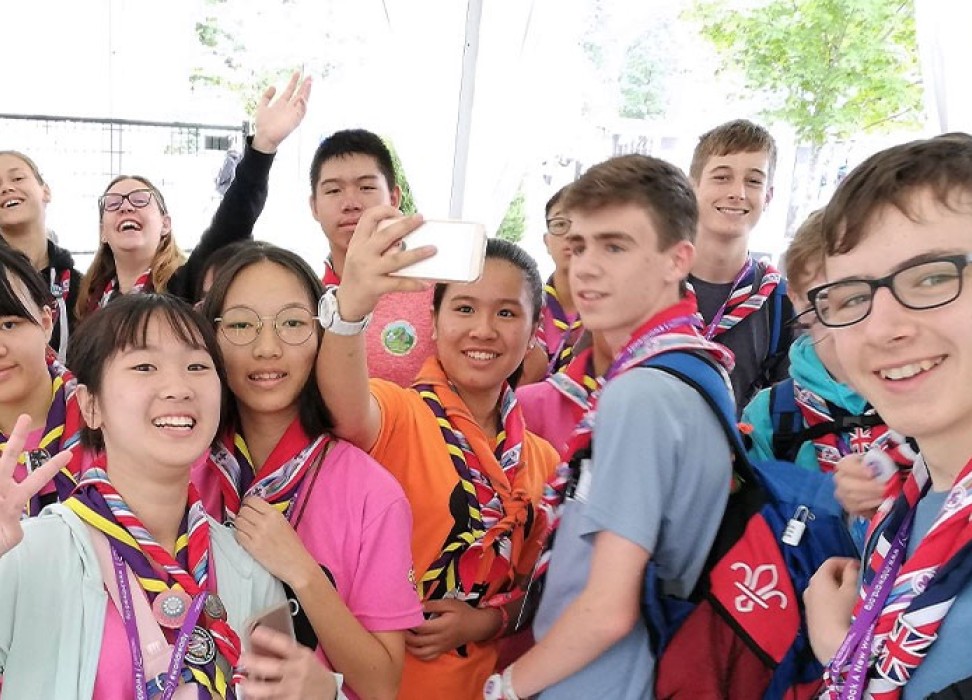 Scouts standing together