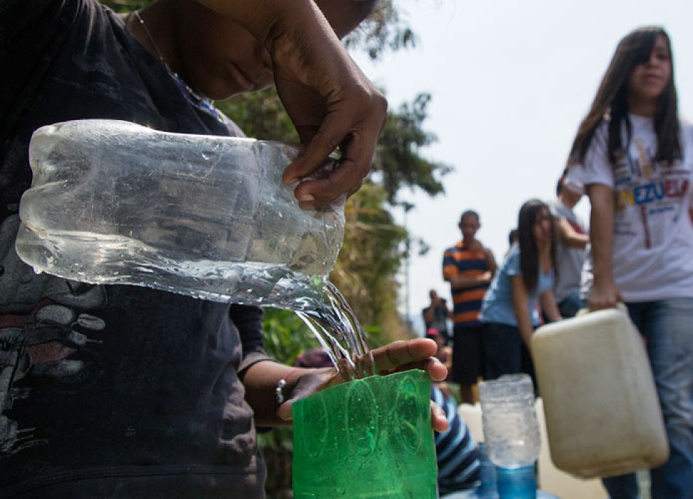 Person pouring water