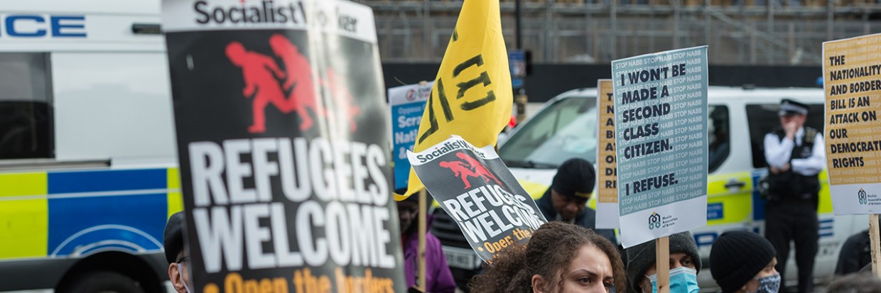 Activists protesting