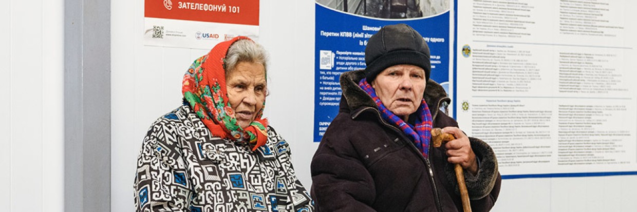 Internally displaced pensioners in Ukraine. 