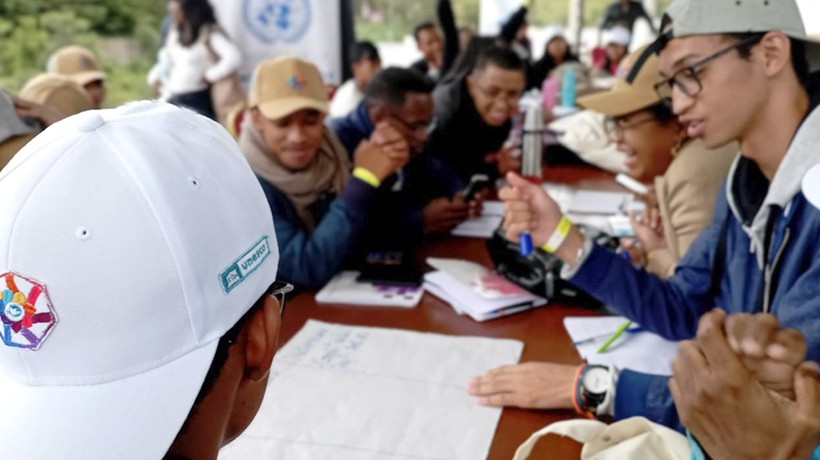 Rary Aro Bootcamp Analamanga on peacebuilding with about 50 young people, March 2022. © UN Madagascar