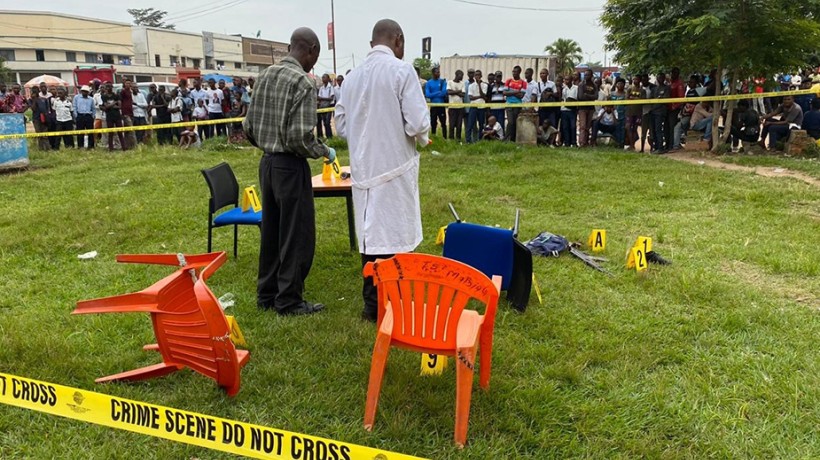 Investigators cordon off areas in Tshisuku to conduct forensic analyses and collect evidence, Kasai Central Province, DR Congo, June 2019. © MONUSCO/UN Joint Human Rights Office