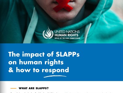 Cover: The impact of SLAPPs on human rights and how to respond