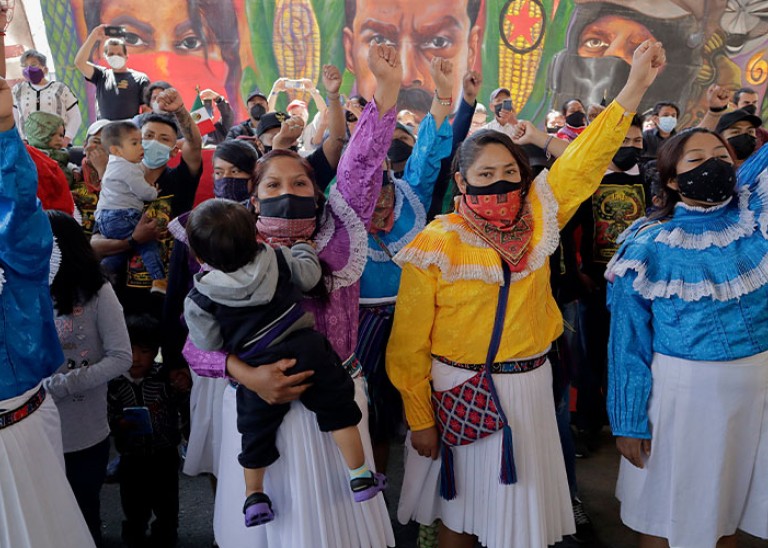 Indigenous people in Mexico City, Mexico, mark 529 years of indigenous resistance to European arrival © Reuters