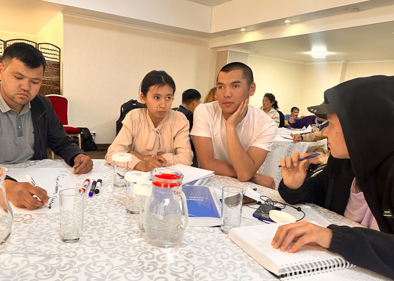 Students from the Human Rights and Advocacy School for Young People with Disabilities in Bishkek, Kyrgyzstan. © OHCHR ROCA 